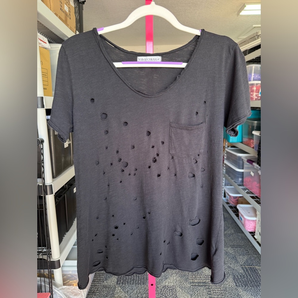 Black Distressed T-Shirt